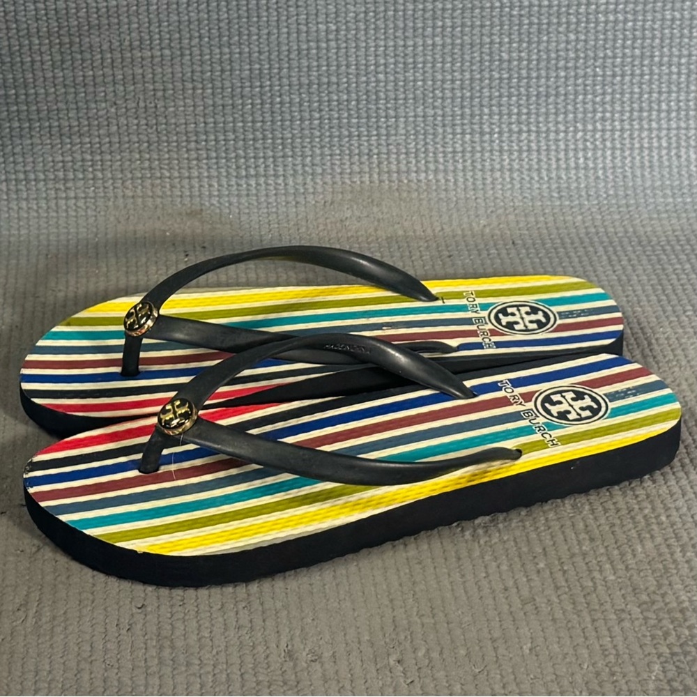 Tory Burch Women’s Rubber Printed Multicolor Flip Flop Sandals Size 6